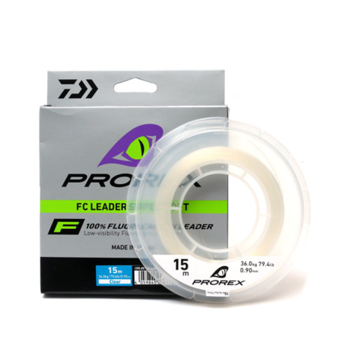 Fil Peche Carpe Daiwa Prorex FC Leader Super Soft - 0,36mm - 9,3Kg - Translucide De Ligne