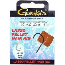 Крючок с поводком Gamakatsu BKS-G1-106 Lasso Pellet Hair Rig