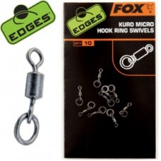 Вертлюг+кольцо FOX CAC586 Edges Kuro Micro Hook Ring Swivels